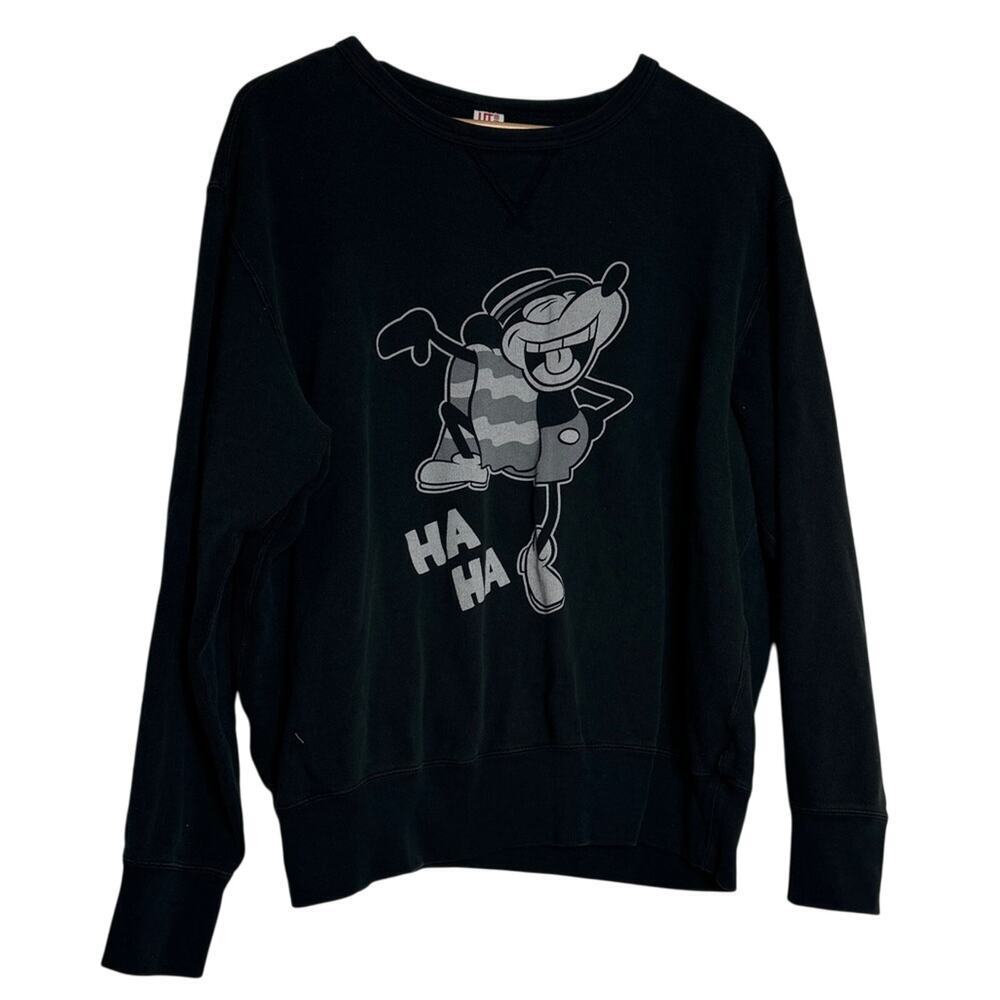 Uniqlo Mickey Mouse Black Gallopin Gaucho Sweatshirt Size XL RARE